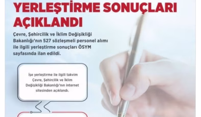 Bakanlık 527 sözleşmeli personel alım takvimini duyurdu
