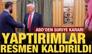 ABD, Suriye’ye yönelik yaptırımları kaldırdı