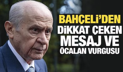 Bahçeli’den dikkat çeken mesaj ve Öcalan vurgusu: Tek kanatlı bir kuş değildir