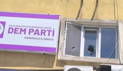 Çanakkale’de DEM Parti binasına taşlı saldırı