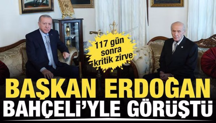 Cumhurbaşkanı Erdoğan, Bahçeli’yi ziyaret etti