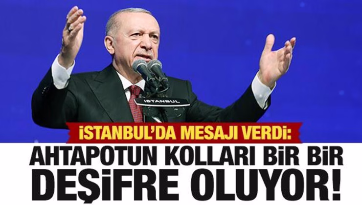 Cumhurbaşkanı Erdoğan’dan İstanbul mesajı: Ahtapotun kolları bir bir deşifre oluyor