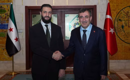 Cumhurbaşkanı Yardımcısı Yılmaz, Şara ile görüştü