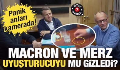 Macron ve Merz uyuşturucuyu mu gizledi? Ukrayna yolunda kameralara yakalandılar