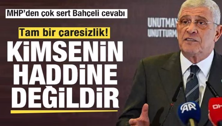 MHP’den Müsavat Dervişoğlu’na cevap! Tam bir çaresizlik! Kimsenin haddi değildir