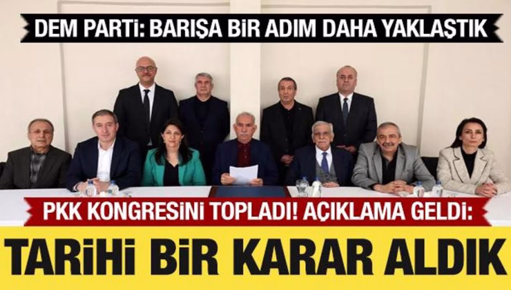 Son Dakika: PKK kongresini topladığını duyurdu! DEM Parti’den yeni açıklama