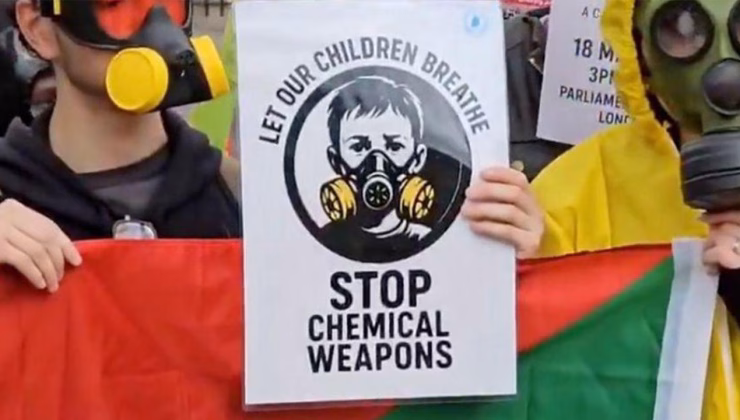 Sudan’da devam eden iç savaşta kimyasal silah kullanımı Londra’da protesto edildi