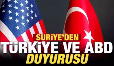 Suriye’den son dakika Türkiye ve ABD duyurusu!