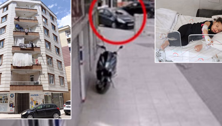 1.5 yaşındaki çocuk 5. kattan otomobilin üzerine düştü! Mucize kamerada! | Son dakika haberleri