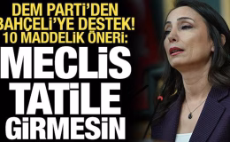 DEM Parti’den Bahçeli’ye destek, 10 maddelik öneri: Meclis tatile girmesin