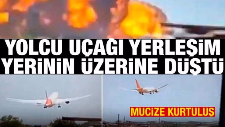 Hindistan’da yolcu uçağı yerleşim yerine düştü