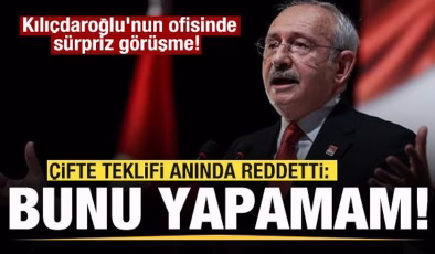 Kılıçdaroğlu’nun ofisinde sürpriz görüşme! Anında reddetti: Böyle bir açıklama yapamam