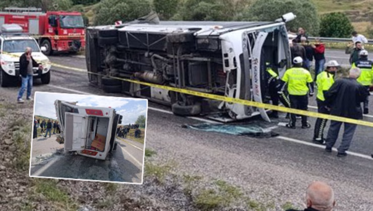 Midibüs devrilip sürüklendi! Taziye dönüşü facia | SON DAKİKA HABERLERİ | Son dakika haberleri