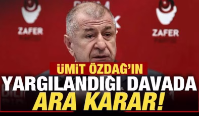 Son dakika: Zafer Partisi Genel Başkanı Ümit Özdağ hakkında ara kara açıklandı!