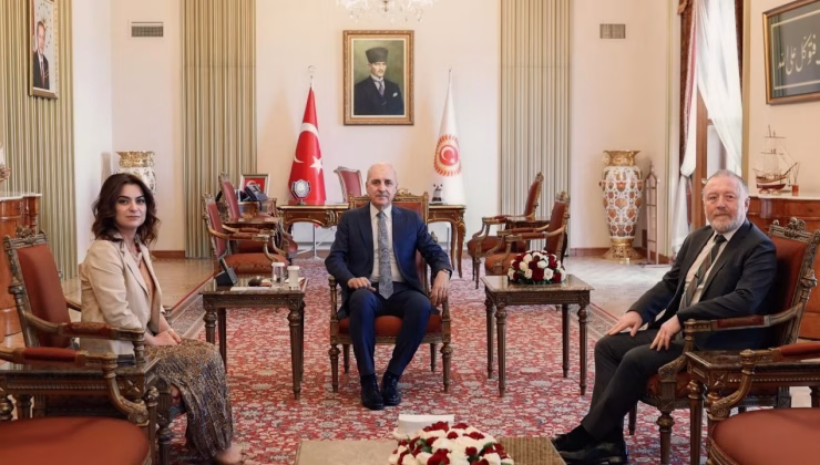 TBMM Başkanı Numan Kurtulmuş, DEM Parti’li Temelli ve Koçyiğit’i kabul etti