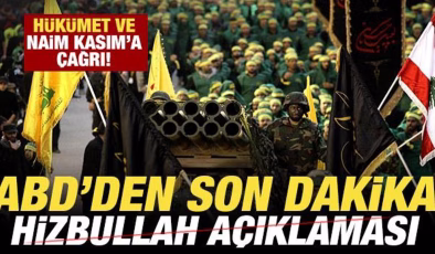 ABD’den son dakika Lübnan açıklaması! ‘Hizbullah harekete geçmeli’