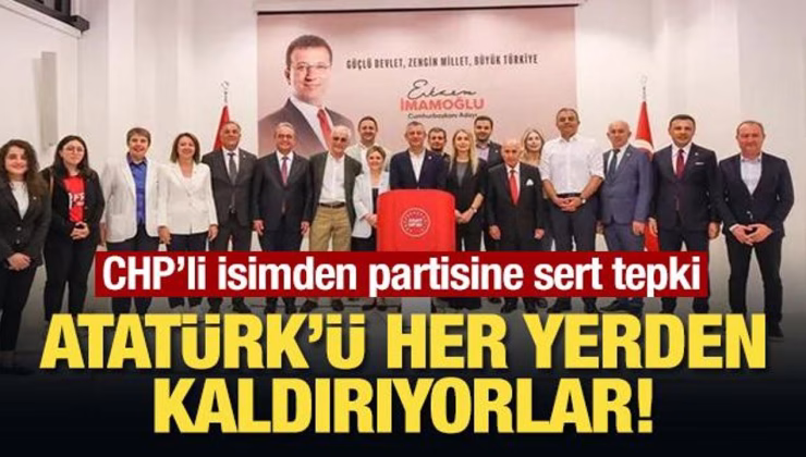 Atatürk’ün posterinin yerine İmamoğlu’nun resmini astılar! ‘Her yerden kaldırıyorlar’