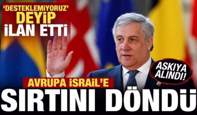 Avrupa’dan İsrail’e kötü haber! ‘Desteklemiyoruz’ deyip ilan ettiler: Askıya alındı