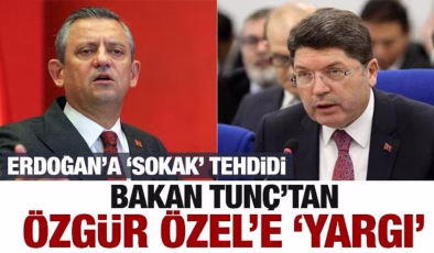 Cumhurbaşkanı Erdoğan’ı tehdit eden Özgür Özel’e Bakan Tunç’tan yanıt