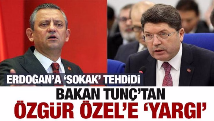 Cumhurbaşkanı Erdoğan’ı tehdit eden Özgür Özel’e Bakan Tunç’tan yanıt