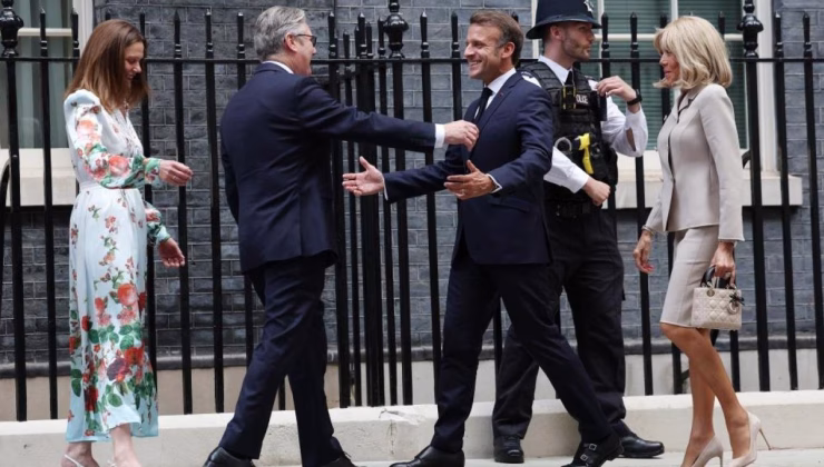 Fransa Cumhurbaşkanı Macron ile İngiltere Başbakanı Starmer ile görüştü