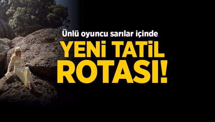 Melisa Döngel’in yeni tatil rotası! Bu kez sarılar içinde poz verdi