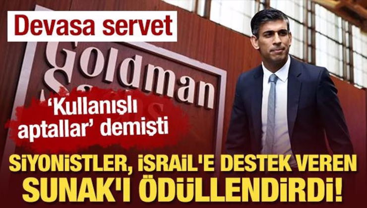 Siyonistler, İsrail’e destek veren Sunak’ı ödüllendirdi! Devasa servet