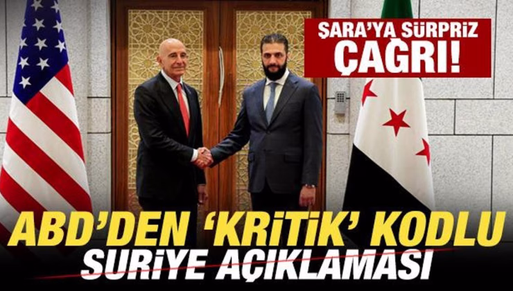 Son dakika: ABD’den Suriye açıklaması! Şara’ya sürpriz çağrı