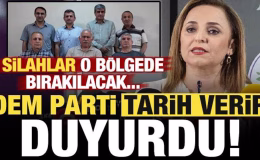 Son dakika: DEM Parti tarih verip duyurdu! Silahlar o bölgede bırakılacak…
