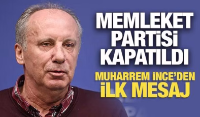 Son Dakika: Memleket Partisi kapatıldı