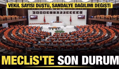 TBMM’de sandalye dağılımı değişti