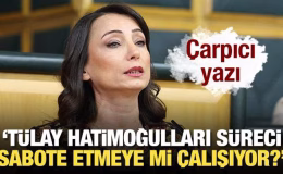 ‘Tülay Hatimoğulları süreci sabote etmeye mi çalışıyor?’