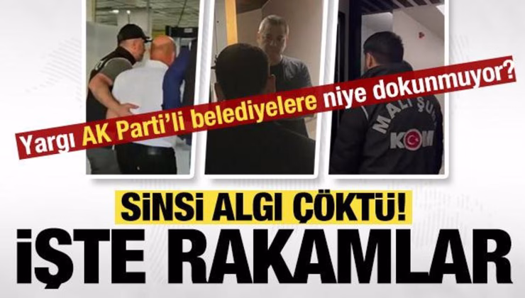 Yargı AK Parti’li belediyelere niye dokunmuyor? CHP’nin sinsi algısı çöktü! İşte rakamlar