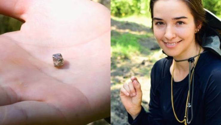 2.3 karatlık elması parkta buldu!