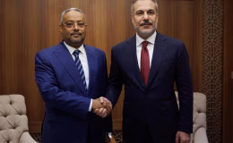 Bakan Fidan, Cibuti Dışişleri Bakanı Omar ile bir araya geldi