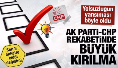 Bir yılda 8 farklı anket… AK Parti-CHP rekabetine büyük kırılma! Yolsuzluğa prim yok