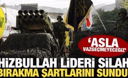 Hizbullah lideri silah teslimi şartlarını sundu! ‘Asla vazgeçmeyeceğiz’