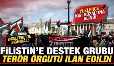 İngiltere’de kriz! Filistin’e destek grubu terör örgütü ilan edildi! Yüzlerce gözaltı var