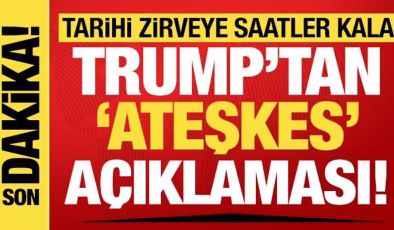 Kritik görüşme öncesi Trump’tan açıklama: ‘Bugün ateşkes görmek istiyorum!’