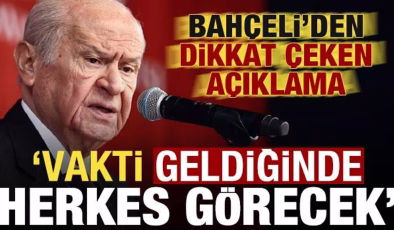 MHP lideri Bahçeli’den dikkat çeken açıklama: Vakti zamanı geldiğinde herkes görecek!