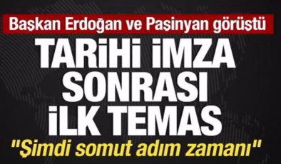 Son dakika… Cumhurbaşkanı Erdoğan, Paşinyan ile görüştü!