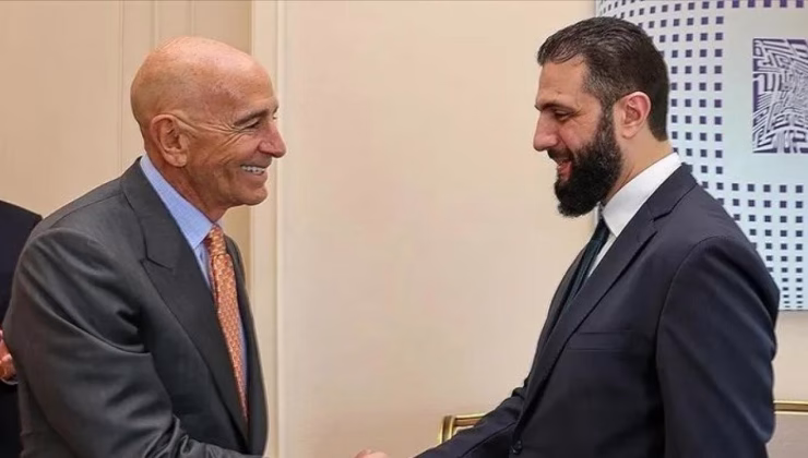 Suriye Devlet Başkanı Ahmed eş-Şara, ABD’nin Suriye Özel Temsilcisi Barrack ile görüştü