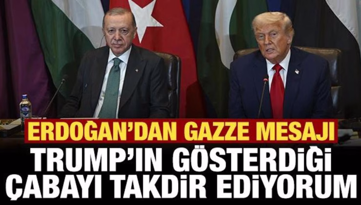 Cumhurbaşkanı Erdoğan’dan mesaj: Trump’ın gösterdiği çabayı ve liderliği takdir ediyorum