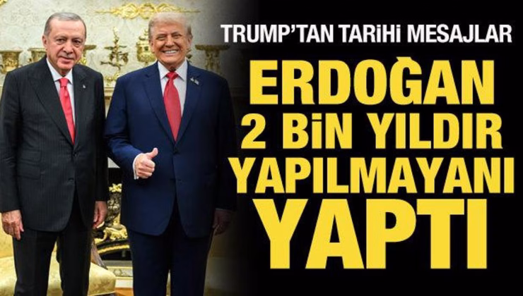 Donald Trump: Suriye’deki başarının sorumlusu Erdoğan