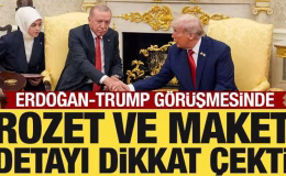 Erdoğan ile görüşen Trump’ın yakasına taktığı rozet dikkat çekti!