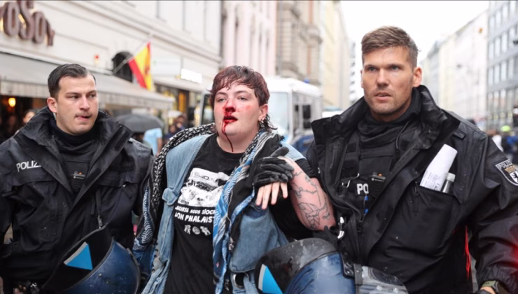 Gazze eyleminde yumruklanmıştı… Alman polisi zulmünü saniye saniye anlattı!