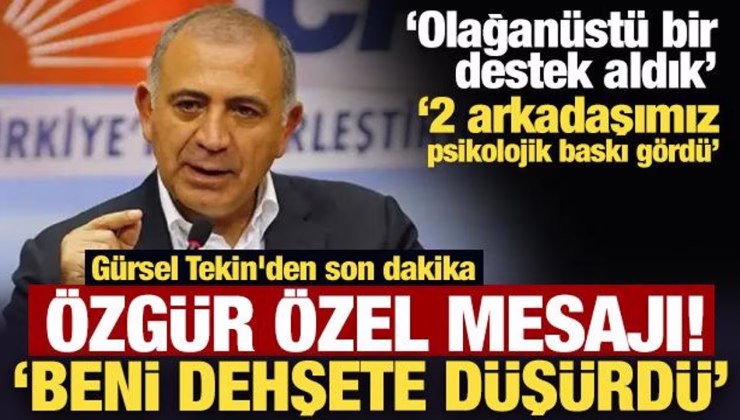 Gürsel Tekin’den son dakika Özgür Özel mesajı!