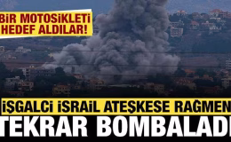 İşgalci İsrail ateşkese rağmen tekrar bombaladı: Bir motosikleti hedef aldılar!