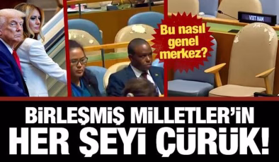 Merdiven bozuk, prompter arızalı, koltuk yırtık… Birleşmiş Milletler’in her şeyi çürük!