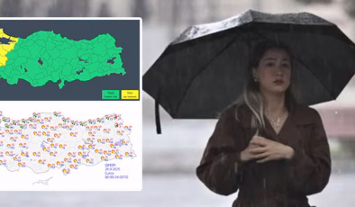Meteoroloji saat verdi: Sağanak ve fırtına! 11 kent için ‘sarı’ alarm! Hızı: 70 km olacak…